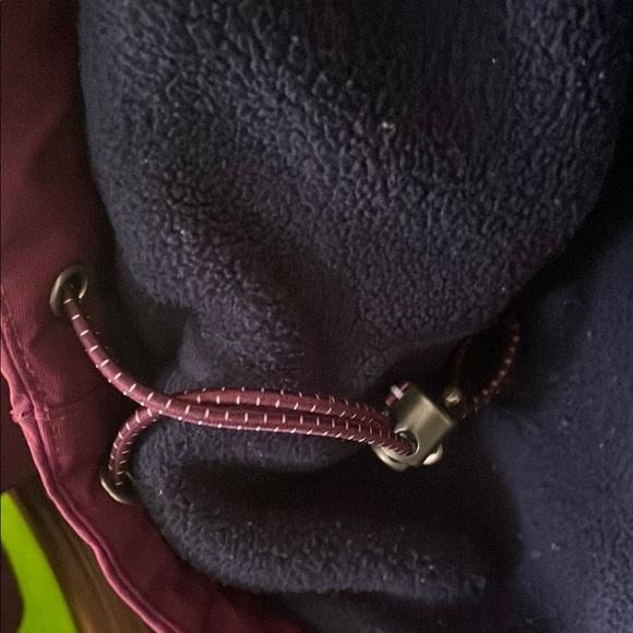 Lands' End Women's M Purple Squalll Jacket Hood Fleece Lined Fall/Winter - Picture 9 of 10